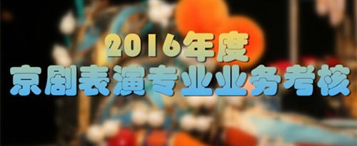 美女被我操高潮网址国家京剧院2016年度京剧表演专业业务考...